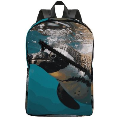 BTCOWZRV Backpack Travel Laptop Backpack for Men Women Penguin Swimming in The Ocean Casual Daypack Adjustable Lightweight Computer Bag