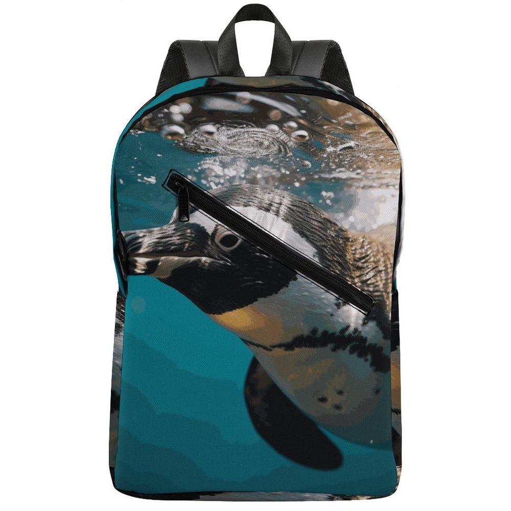 BTCOWZRV Backpack Travel Laptop Backpack for Men Women Penguin Swimming in The Ocean Casual Daypack Adjustable Lightweight Computer Bag