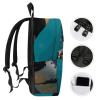 BTCOWZRV Backpack Travel Laptop Backpack for Men Women Penguin Swimming in The Ocean Casual Daypack Adjustable Lightweight Computer Bag view 3