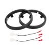 VekAuto 2 Set Speaker Spacer Ring Tweeter Speaker Spacer Adapter for Mitsubishi Lancer 2008-2017 Waterproof for 6.5'' ABS Black Front Rear view 1