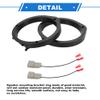 VekAuto 2 Set Speaker Spacer Ring Tweeter Speaker Spacer Adapter for Honda Civic 2006-2011 Waterproof for 6.5'' ABS Black Front view 4