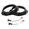 VekAuto 2 Set Speaker Spacer Ring Tweeter Speaker Spacer Adapter for Ford Explore 2000-2006 Waterproof for 6.5'' ABS Black Front view 1