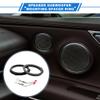 VekAuto 2 Set Speaker Spacer Ring Tweeter Speaker Spacer Adapter for Ford for Mustang 2015-2018 Waterproof for 6.5'' ABS Black Front Rear view 2