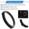 VekAuto 2 Set Speaker Spacer Ring Tweeter Speaker Spacer Adapter for Ford for Mustang 2015-2018 Waterproof for 6.5'' ABS Black Front Rear view 3