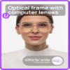 Optik U Blue Light Blocking Glasses for Women Round Frame (Transparent) view 3
