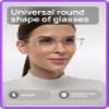 Optik U Blue Light Blocking Glasses for Women Round Frame (Transparent) view 4