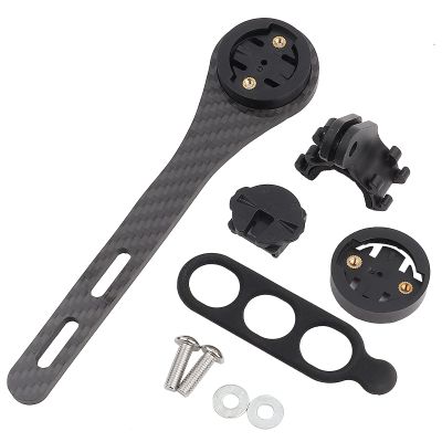 Bicycles Computer Holder, Carbon Fiber Cycling Computer Holder Black Bike Handlebar Stem Multifunction Integrated Handlebar Stem for Road Bike (Applicable to Bairuiteng)