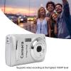 2.4 in Digital Camera, Vlogging Camera, Video Camera, Compact Camera with 16X Digital Zoom for Photography Video (Silver Gray) view 4