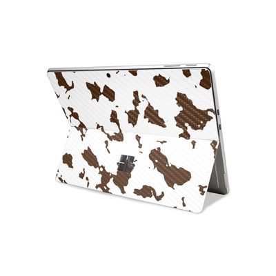 Carbon Fiber Tablet Skin Compatible with Microsoft Surface Pro 11 (2024-2025) - Brown Cow - Premium 3M Vinyl Protective Wrap Decal Cover - Easy to Apply | Crafted in The USA by MightySkins