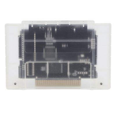 Gugxiom 3000 in 1 Multi Game Cartridge for SNES Game Consoles, Retro Flash Cart Cartridge Built in 8G Memory Card, Auto Save & Backup (White Transparent)
