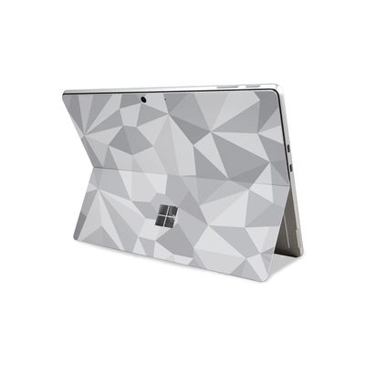 Tablet Skin Compatible with Microsoft Surface Pro 11 (2024-2025) - Gray Polygon - Premium 3M Vinyl Protective Wrap Decal Cover - Easy to Apply | Crafted in The USA by MightySkins