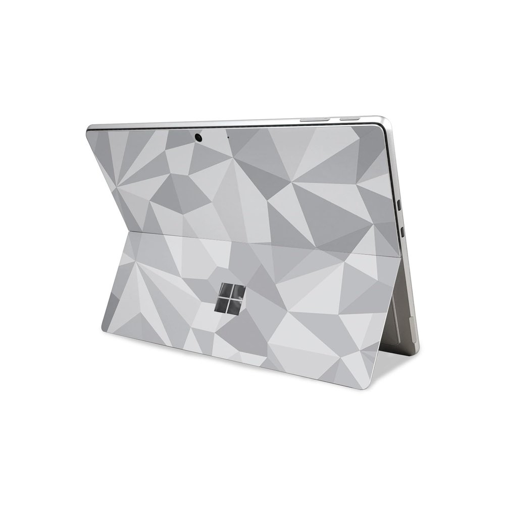 Tablet Skin Compatible with Microsoft Surface Pro 11 (2024-2025) - Gray Polygon - Premium 3M Vinyl Protective Wrap Decal Cover - Easy to Apply | Crafted in The USA by MightySkins