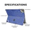 Carbon Fiber Tablet Skin Compatible with Microsoft Surface Pro 11 (2024-2025) - Blue Bandana - Premium 3M Vinyl Protective Wrap Decal Cover - Easy to Apply | Crafted in The USA by MightySkins view 2