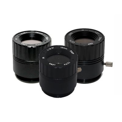 HD 5.0Megapixel IR CCTV CS Mount Lens 12/16/25mm 5MP for HD Security Cameras F1.4 Image Format 1/2" 1/2.5" Metal HFOV(CS-12mm-5MP)
