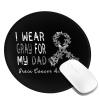 Rqwaaed I Wear Gray Ribbon for My Dad - Brain Cancer Awareness 2 PCS Charming Round Mouse Pad Cute Design Non-Slip Waterproof 8x8 in view 2