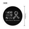Rqwaaed I Wear Gray Ribbon for My Dad - Brain Cancer Awareness 2 PCS Charming Round Mouse Pad Cute Design Non-Slip Waterproof 8x8 in view 3