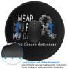 Rqwaaed I Wear Gray Ribbon for My Dad - Brain Cancer Awareness 2 PCS Charming Round Mouse Pad Cute Design Non-Slip Waterproof 8x8 in view 4