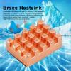 10pcs Brass Heatsink CPU Heat Sinks Cooling Cooler Fin with Thermal Adhesive Tape for Routers CPUs IC Heatsink view 3