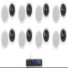 Rockville Bundle: (1) Rock Zone 8-Channel 1000W RMS Multi Room Receiver/Amplifier Bundle with (8) Pair HC655 White COMM 6.5" 500 Watt in-Ceiling Home Theater Speakers 8 Ohm (9 Items) view 1