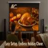 Elite Screens Manual Tab-Tension 3, 110-INCH with Extra 12" Drop, Pull Down Projector Screen Home Movie Gaming Presentations ISF Certified Premium CineWhite P Material, MT110XWH3-E12 view 2