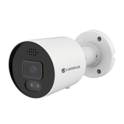Camius 4K Outdoor Security Camera, Wired PoE IP, 2 Way Audio, Lights, Siren, Smart Motion, Vehicle, Pedestrian Detection - Desktop, Browser, Mobile View (only Camera)