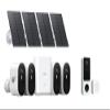 AOSU SolarCam Pro System 4-Kit + 2K New Doorbell Camera (9:16 Aspect Ratio) - No Monthly Fee view 1