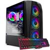 AQVIN Gaming Tower PC - AQ30 - Intel i7 Upto 4.00GHz, GeForce GTX 1660 Super 6GB GPU, 32GB RAM 1TB SSD, HDMI, RGB Light, Windows 10 Pro - Black view 2