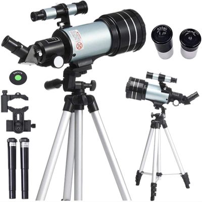 JOMRTS Astronomical Telescope, High-Definition Low-Light Night Vision, Outdoor Portable Smartphone Adapter and Moon Filter