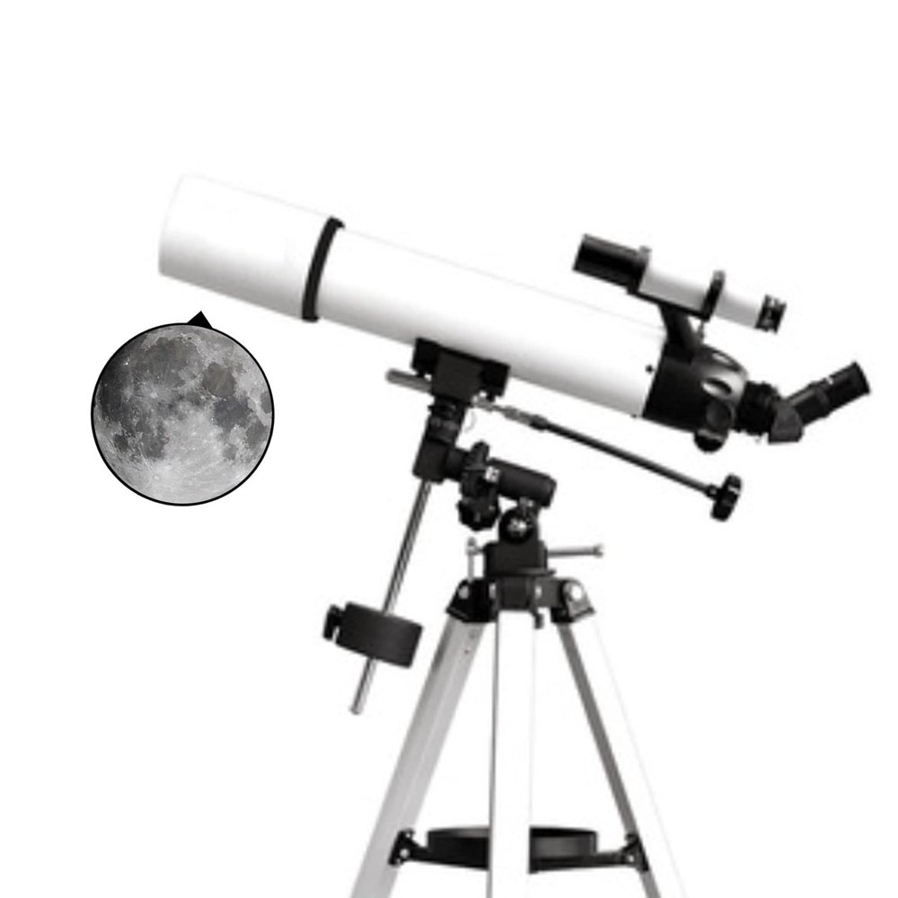 JOMRTS Telescope, 90mm Aperture 600mm Focal Length High Definition Astronomical Refracting Telescope with Adjustable Tripod, Telescope for Kids Beginners Adults