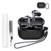 Case for Samsung Galaxy Buds 3/Buds 3 Pro AI True Wireless Bluetooth Earbuds, Soft Silicone Protective Portable Scratch Shock Resistant Shell with Cleaner Kit & Carabiner & LanyardBlack view 1
