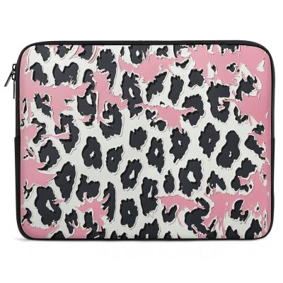 Laptop Case Sleeve 15inch Shockproof Laptop Case Peach Leopard Print Laptop Sleeve Carrying Case