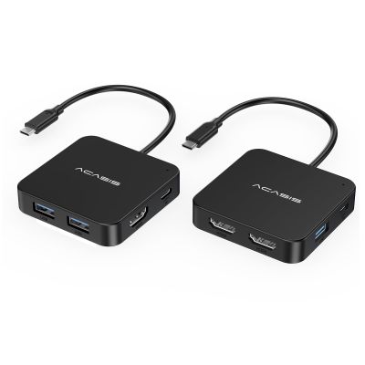 ACASIS USB C Hub Dual HDMI, USB C to Dual HDMI Adapter, 100W PD Charging, 5Gbps USB C and USB A Data Ports, USB C Docking Station Dual Monitor Adapter for MacBook/Dell/HP/Surface/Lenovo/Steam Deck
