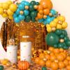 Baocicco 7.5ft Fall Thanksgiving Round Backdrop Cover Grateful Autumn Forest Fallen Maples Sunflower Harvest Pumpkin Circle Background Polyester Thanksgiving Day Friendsgiving Baby Shower Props Studio view 2