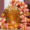 Baocicco 7.5ft Fall Thanksgiving Round Backdrop Cover Grateful Autumn Forest Fallen Maples Sunflower Harvest Pumpkin Circle Background Polyester Thanksgiving Day Friendsgiving Baby Shower Props Studio view 4
