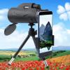 hokojix Monocular Telescope with Phone Holder Tripod Stand Night Cellphone Photograph Monoculars for irdwatching Hiking view 2