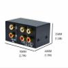 2 in 4 Out or 4 in 2 Out Audio Sound selector RCA Female Stereo Channel 2 Splitter switcher Box Switching No External Power No Noise view 2