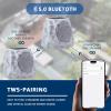 GGII 2-Pack Rock Speakers Outdoor Water-Resistant IP44 Solar-Powered Rock Speaker with RGB Light and TWS Pair for Patio Garden Party Pool Deck Yard Outside view 4