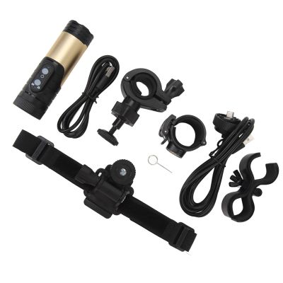 Bike Video Camera, Anti Shake Sport DV Bike Motorcycle Helmet Camera for Riding (Gold)