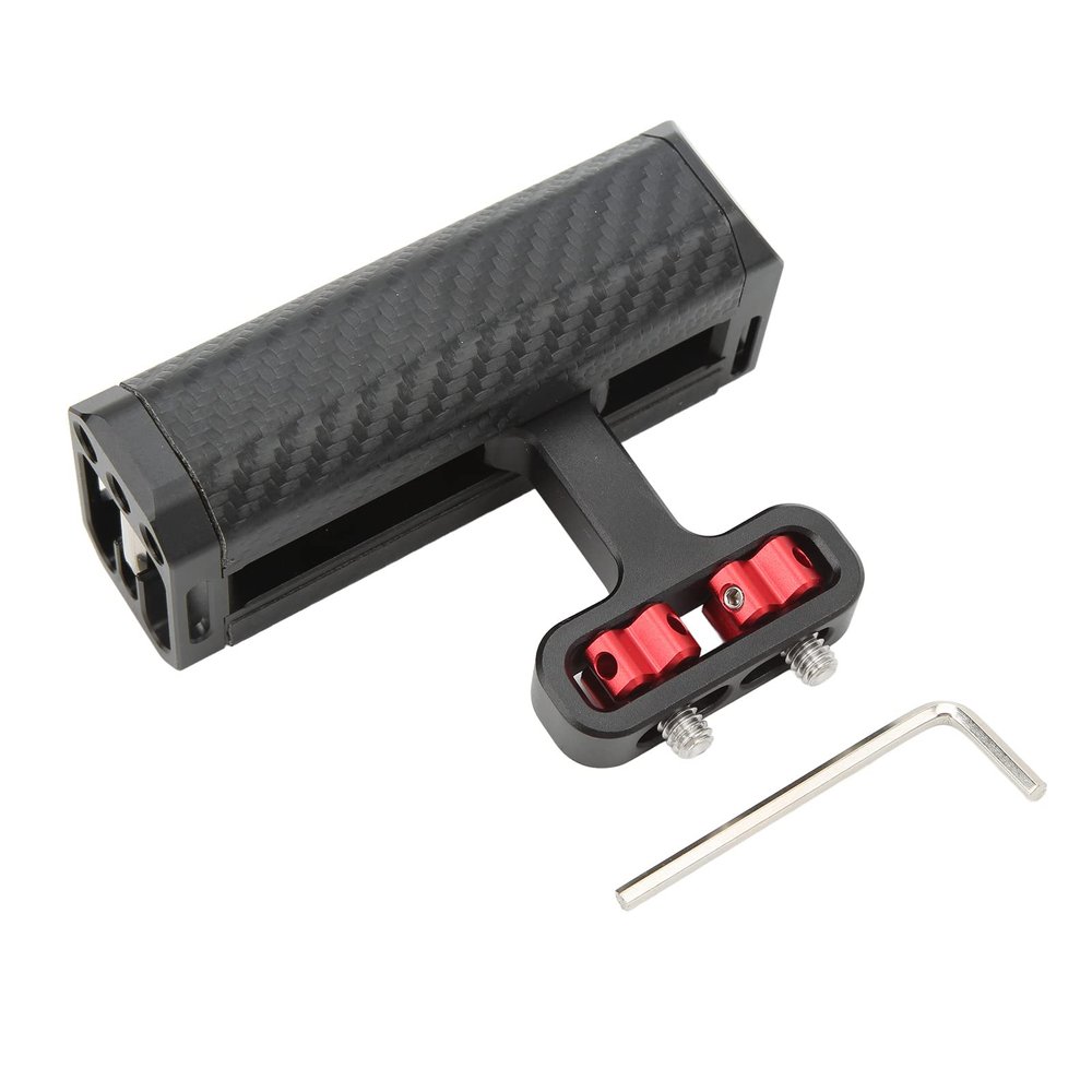 Camera Side Handle, Comfortable Aluminum Alloy 1/4 Inch Screw Camera Side Handle with Hex Wrench for