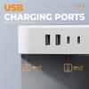 TESSAN Surge Protector Power Strip, 5FT Flat Extension Cord with Multiple Outlets, 12 Outlet Extender with 4 USB (2 USB-C), Flat Plug Power Strip, 1800J Surge Protection, Office, Dorm Essentials view 4