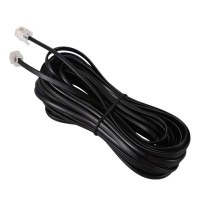 Pteanecay RJ11 6P4C Telephone Cable Cord ADSL Modem 10 Meters, black, 037115A5