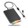 Pteanecay Floppy Disk Reader, 3.5 Inch External Floppy Disk Drive with USB Type-C, Portable FDD Floppy Disk Drive for Laptop PC, Black, 500741659 view 1