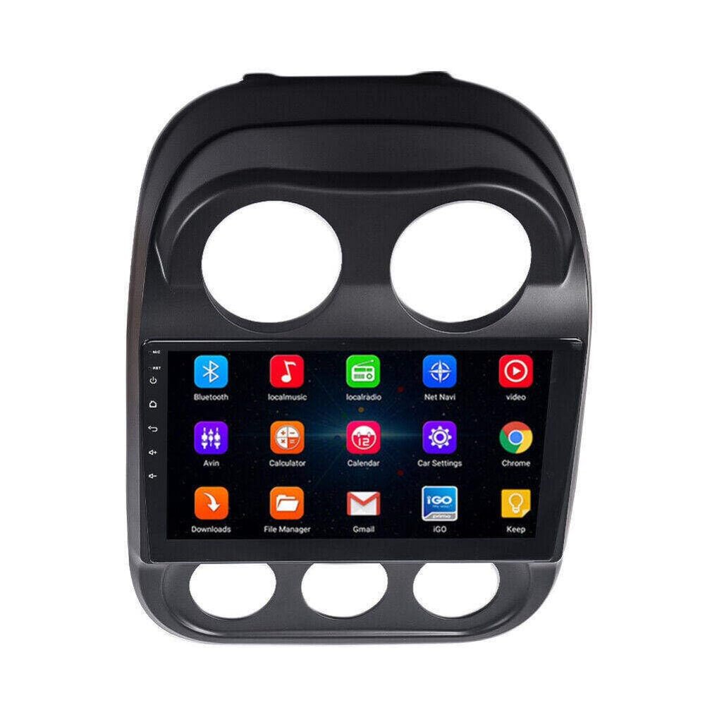 2GRAM+32GROM Car Radio Stereo Fit for Jeep Fit for Patriot Compass, 10.1 Touchscreen Android 13 for Carplay Android Auto Navi Bluetooth Radio Video Mirror Link Steering Wheel Control Camera