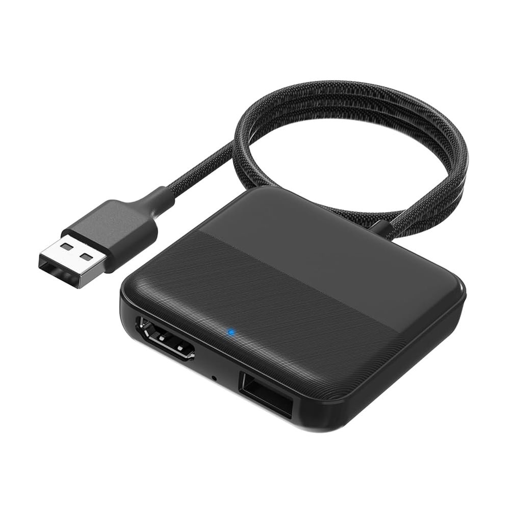 Pteanecay Car TV Mate Converter for TV Sticks Set-Top Boxes Screen Throwers Game Consoles Multimedia CarPlay Adapter for Cars, Black, 500735747