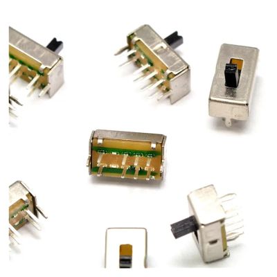 ElectronicSwitch 10Pcs 8 Pin 3 Position DP3T 2P3T Vertical Slide Switch 0.5A 50V DC