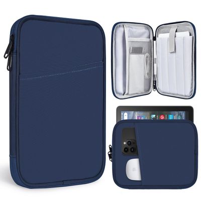 8 Inch Tablet Sleeve Carrying Case for 8" Amazon Kindle Fire 8/Fire 8 Plus, 8.7" 8" Samsung Galaxy Tab A9/Tab A7 Lite/Tab A, 8.3" 7.9" iPad mini 7 6 5 4 3 2 1, Lenovo Tab M9 M8 Protective Bag(Blue)