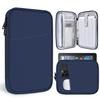 8 Inch Tablet Sleeve Carrying Case for 8" Amazon Kindle Fire 8/Fire 8 Plus, 8.7" 8" Samsung Galaxy Tab A9/Tab A7 Lite/Tab A, 8.3" 7.9" iPad mini 7 6 5 4 3 2 1, Lenovo Tab M9 M8 Protective Bag(Blue) view 1
