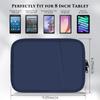8 Inch Tablet Sleeve Carrying Case for 8" Amazon Kindle Fire 8/Fire 8 Plus, 8.7" 8" Samsung Galaxy Tab A9/Tab A7 Lite/Tab A, 8.3" 7.9" iPad mini 7 6 5 4 3 2 1, Lenovo Tab M9 M8 Protective Bag(Blue) view 2