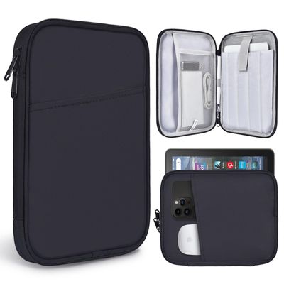 8-9 Inch Tablet Sleeve Bag for Amazon Fire HD 8 / Fire HD 8 Plus 8", Samsung Galaxy Tab A9 8.7" / Tab A7 Lite 8.7" / Tab A 8" & iPad mini 7 6 8.3" / iPad mini 5 4 3 2 1 7.9" Carrying Case(Black)
