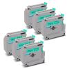 NineLeaf 6 Pack Compatible for Brother P-Touch M Tape M-K731 M-K731S MK731 M731 12mm 0.47'' Black on Green Label Tape for PT-70 PT-65 PT-45M PT-55 PT-55BM Label Maker view 1